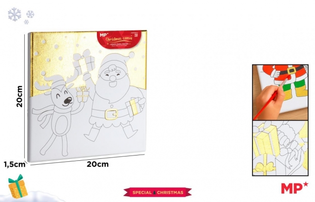 <img src='https://webimage.pl/pics/345/5/d8435721035345.jpg' style='height:440px' /> Płótno do malowania złocone - renifer 20x20cm