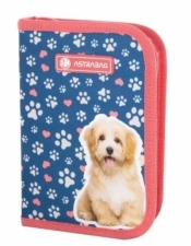 Piórnik pojedynczy 2 klapki bez wyp. Cute Puppy