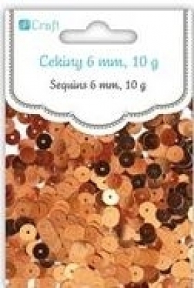 CEKINY OKRAGLE PLASKIE 6MM 10G MIEDZIANE BPZ-DP CRAFT