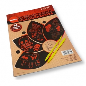 Wydrapywanka hologramowa A4 czerwona