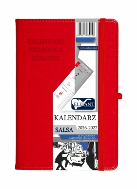 Kalendarz Pedagoga 2026/2027 A5 tygodniowy Salsa - czerwony