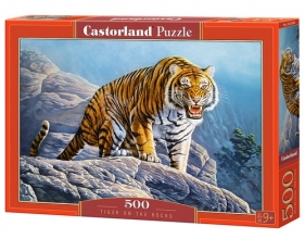Puzzle Tiger on the Rocks 500