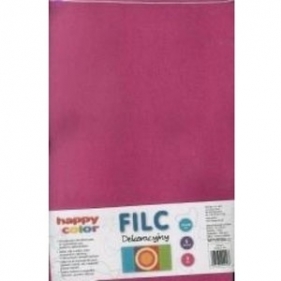 Filc dekoracyjny Happy Color, 4mm, 5ark, 20x30 cm, fioletowy