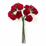 Ozdoba papierowa kwiaty róże czerwone 12 szt. (252005)