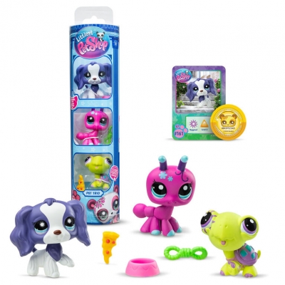 <img src='https://webimage.pl/pics/346/6/d885561006346.jpg' style='height:440px' /> Littlest Pet Shop Tuba Zestaw 3 figurek zwierzątek +akcesoria seria 3