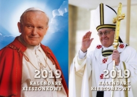 Kalendarz 2019 kieszonkowy Jan Paweł II/Franciszek - praca zbiorowa