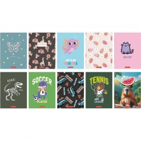 Zeszyt Herlitz A5/32k linia podwójna kolorowa, 1 szt