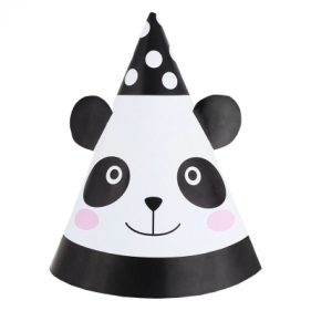 Czapka party Godan papierowe Panda 6 sztuk (PF-CPPA)