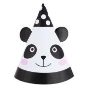 Czapka party Godan papierowe Panda 6 sztuk (PF-CPPA)