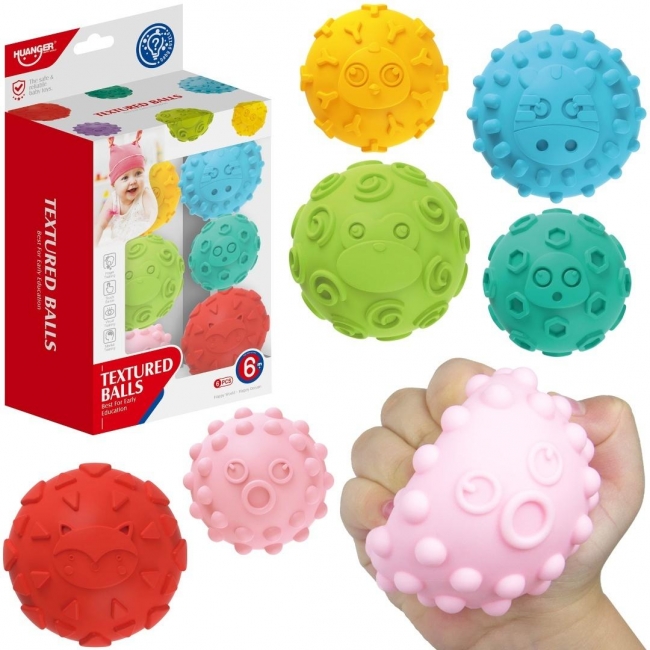 Piłki miękkie sensoryczne 6el