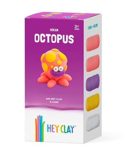 Masa Plastyczna Ośmiornica Hey Clay (HCL50127PCS)