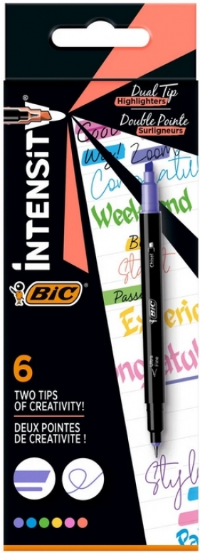 BIC Intensity Dual Tip Highlighter mix (6szt)