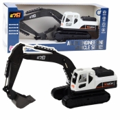 Koparka gąsienicowa metalowa biała