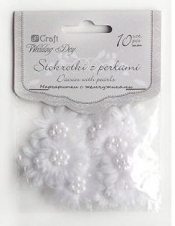 Stokrotki z perłami 10 szt (snow white)