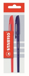 Długopis Stabilo re-liner niebieski i czerwony (E-868/4140)