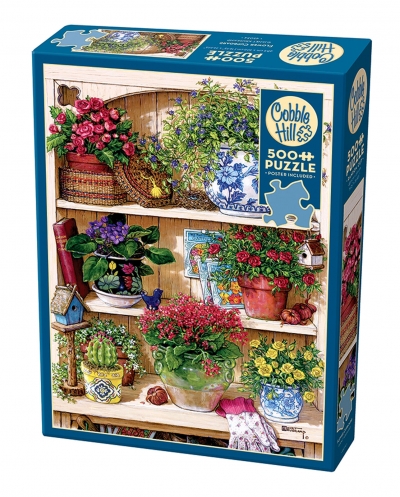 Puzzle 500 Regał z kwiatami 112263