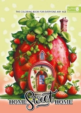 Kolorowanka A4 pionowa 8 obrazków Domki zielony