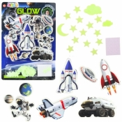 Naklejki fluorescencyjne na ścianę kosmos