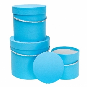 Pudełko Flower Box 3szt niebieski ROZETTE