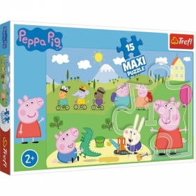 Puzzle Maxi 15: Szczęśliwy dzień Peppy (14334)