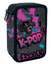 Coolpack, Piórnik potrójny z wyposażeniem Jumper 3 - K-Pop Dark