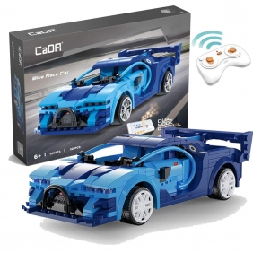 Klocki CADA. Zdalnie sterowany samochód RC Blue Race Car Dual Mode. 325 elementów