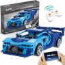 Klocki CADA. Zdalnie sterowany samochód RC Blue Race Car Dual Mode. 325