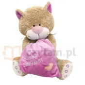 BEPPE Kot 30 cm z poszuką, różowy (10924)