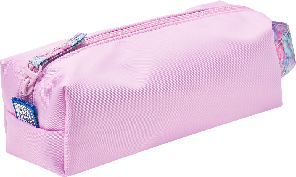 Piórnik saszetka Oxford Flowers - jasnoróżowa