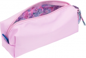 Piórnik saszetka Oxford Flowers - jasnoróżowa