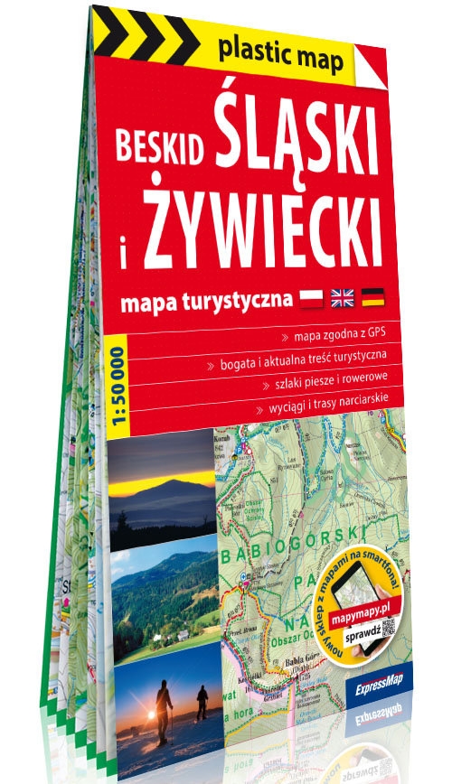 Beskid Śląski i Żywiecki - foliowana mapa turystyczna 1:50 000