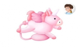 Maskotka na magnes Jednorożec