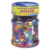 Confetti cekinowe Astra 100g, kwiatki - kolorowe