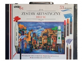 St. Majewski, Zestaw artystyczny Deluxe w drewnianej walizce Loozz - 53 el.