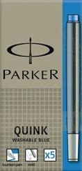 <img src='https://webimage.pl/pics/350/0/d5011247020350.jpg' style='height:440px' /> Naboje do pióra wiecznego Parker niebieskie zmywalne 5szt.