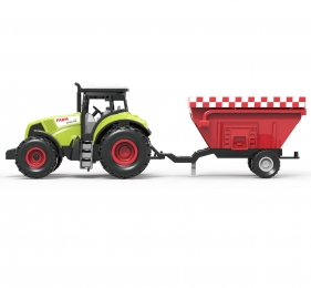Traktor z przyczepą, dźwiękiem i światłem (112350)