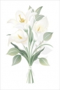 Karnet Ślub - White Lilies