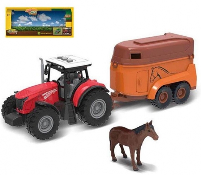 Traktor z przyczepą światło dźwięk