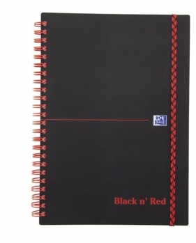 Kołozeszyt A5 Oxford w linie 70 kartek Black n' Red