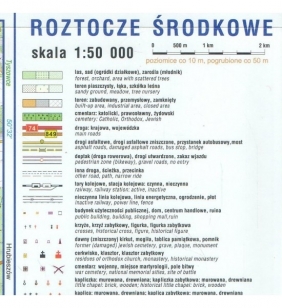 Roztocze Środkowe, 1:50 000 - Mapa turystyczna (1599-2020)