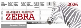 Kalendarz 2026 biurkowy Zebra