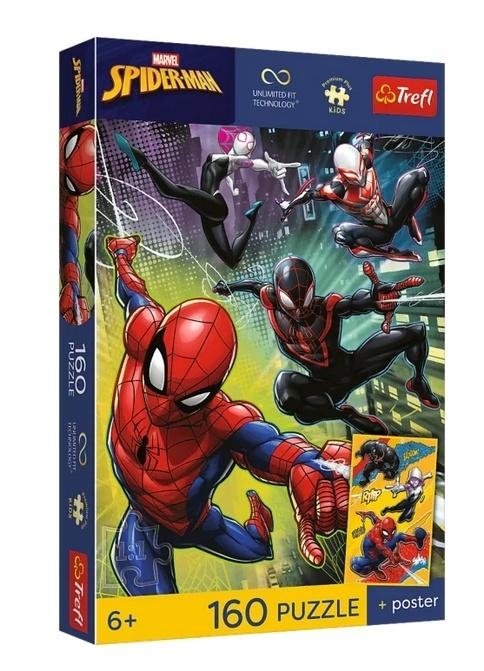 <img src='https://webimage.pl/pics/351/4/d5900511154351.jpg' style='height:440px' /> Puzzle 160 Spidermann + plakat TREFL