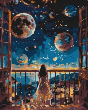 Malowanie po numerach - Marzycielska noc 40x50cm