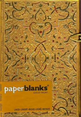 Notatnik Mini Gold Inlay w linie