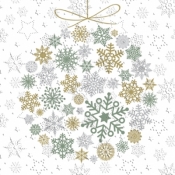Serwetki Inspiration Winter Flakes Frozen Baubles mint SDL059306