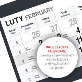 Kalendarz trójdzielny mały - Kot
