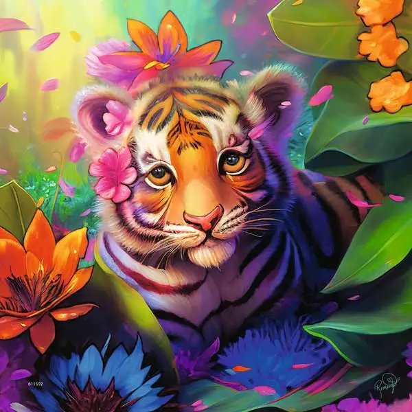 Ravensburger, Puzzle 3x49: Maluchy z dżungli (05735)