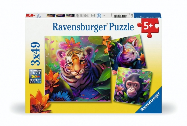 Puzzle 3x49 Jungle Babies