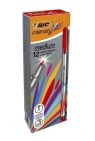 Cienkopisy Intensity medium czerwony (12szt) BIC