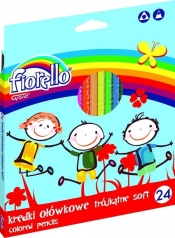 Kredki ołówkowe trójkątne soft Fiorello 24 kolory (313635)